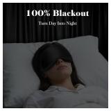 Fygrip 3D Eye Mask Sleep Mask for Men & Women, 100% Pressure-Free & Light Block-Out Eye Mask for Sleep with Easy Adjustable Strap, Night Eye Cover for Travel, Black