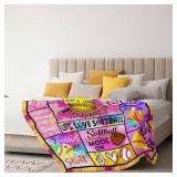 Xutapy Softball Gifts Blanket 60X50, Softball Lover Gifts for Girls Women Coach Player Team