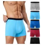 YESWEL Incontinence Underwear for Men, 150ML Absorbency Washable Reusable Cotton Heavy Flow Bladder Leak Proof Boxer Briefs (Multicolor01, XX-Large)