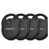 SMSRECEIVE Air Tracker Tags-4 Pack [Apple MFi Certified], Smart Bluetooth Tracker Tag 110 dB Item Finder with Apple Find My (iOS Only) Key Finder and Item Locator Smart Tag for Keys, Luggage, Wallet