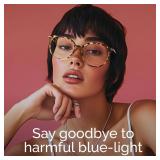Gaoye Blue Light Blocking Glasses - Trending Round TR90 Frames, Metal Arms, UV400 Protection - Matching Soft Case