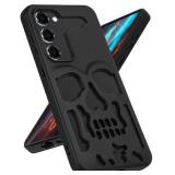 Lotadilo for Samsung Galaxy S23 Case Skull Skeleton Cool Funny Gothic Hollow S23 Cases for Men Women Boys Girls, Designer Cute Hollowed Plated Shockproof Phone Cover for Galaxy S23 Black