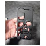 Lotadilo for Samsung Galaxy S23 Case Skull Skeleton Cool Funny Gothic Hollow S23 Cases for Men Women Boys Girls, Designer Cute Hollowed Plated Shockproof Phone Cover for Galaxy S23 Black