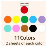 Yeachlaing 1 Round Colored Dot Stickers Labels - 11 Assorted Colors,660 Pack