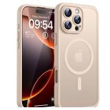 TOCOL Magnetic for 16 Pro Max Case, Upgraded Full Camera Protection, Compatible with Magsafe, 16FT Drop Protection, Translucent Matte Back Bumper Phone Cover for 16 ProMax 6.9-Inch Desert