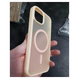 SUPFINE Magnetic for iPhone 14 Case & iPhone 13 Case (Compatible with MagSafe) (Military Grade Drop Protection) Slim Translucent Matte Shockproof Phone Cover,Sand Pink