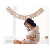 Boy or Girl Burlap Banner - Rustic Gender Reveal Banner, Baby Shower Decorations