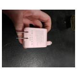 Retractable Wall Charger,35W PD Fast USB Charger Block with Retractable Lightening Cables for iPhone,Portable Adapter with Foldable Plug for iPhone14/13/12,iPad,Air-Pods(Pink)