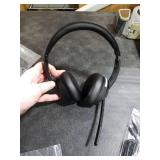 AOC Wireless Headset with Mic for Work, Bluetooth 5.4 Headphones with Noise Canceling Microphone, USB C, 30H, Clear Calls & Mic Mute for PC, Laptop, Cell Phones, Zoom - Black