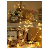 Star String Lights, Merdeco 20ft 40 LED USB Powered Star String Lights Warm White Fairy Lights for Birthday Party Wedding Christmas Home Decoration
