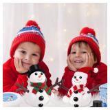 9 Pack Build a Snowman Kit Snowman Crafts for Kids,Modeling Clay Snowman DIY Kit, Christmas Stocking Stuffers for Kids,Christmas Crafts Xmas Gift