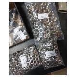 zonglan Heavy Duty Grommet Tool Kit of 1/2 5/16 and 3/8,Multi Size Handheld Eyelet Tool Plier Rivet Press with 900 pcs Silver Grommets for Tarp Leather Fabric