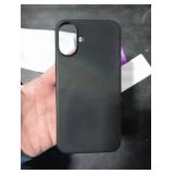 ORNARTO Compatible with iPhone 16 Plus Case 6.7, Slim Liquid Silicone 3 Layers Full Covered Soft Gel Rubber Phone Case Protective Cover 6.7 Inch, Black