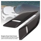 Engine Hood Vent Cover Trim for Cars, Fit for Sport L494 2014-2022, 1 Pair od Hood Air Vent Cover Trims, Car Bonnet Air Outlet Decor Covers (Glossy Black)