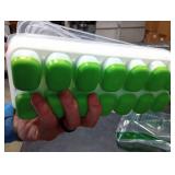 ChefAide Ice Cube Tray with Lid, 4 Packs 56 Cubes Durable Stackable Ice Cube Trays for Freezer with Removable Lids, Easy-Release Plastic & Silicone Ice Tray for Cocktail, Coffee