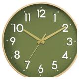Mosewa Wall Clock 8 Inch, Battery Operated Silent Non-Ticking Modern Analog Clock Decorative for Kitchen, Bedroom, Office(Gold)