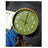 Mosewa Wall Clock 8 Inch, Battery Operated Silent Non-Ticking Modern Analog Clock Decorative for Kitchen, Bedroom, Office(Gold)