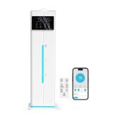 Zeova 9L/2.4Gal Smart Cool Mist Humidifier, Top Fill Quiet Humidifier Large Room, Covers 550ft, App & Remote Control, 60H Runtime, 7 Colors Light, 4 Mist Modes Humidifiers for Bedroom, Office, Whi