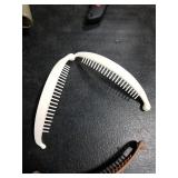 Banana Hair Clip Set - White and Brown