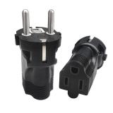 Type E/F Germany European Travel Adapter, Yinleader International Power Plug with 2 Outlet,US to Most of Europe EU German Russia French Norway Iceland Greece Korea Spain (2 Pack)