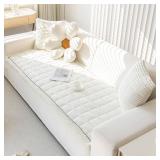 Mitid Sofa Cover Fuzzy Couch Cover for Pet, Couch Covers for Dogs Washable Non-Slip Sofa Slipcover Cushion Protector Pets Friendly Mat Bed