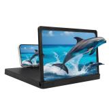 Big Screen Phone Magnifier, 2026 New 3D HD Screen Expander, Movie Screen Amplifier Foldable Phone Stand for Travel, Portable Magnifying Screen for Elderly (12 inch)