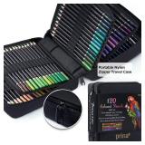 PRINA Art Supplies 120 Colors Colored Pencils Set for Adults Coloring Books with Sketchbook, Professional Vibrant Artists Coloring Pencils for Drawing Sketching Blending Shading, Soft Core Oil Based