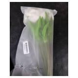 Beferr White Tulips Artificial Flowers 18Pcs Faux Silk Tulip Real Touch Tulip Fake Flowers Bouquets Arrangements for Mother