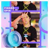 Yoyo Professional K2 Crystal Yo Yo, Responsive Yo-yo for Kids Beginners, Dual Purpose Yoyo for Adults Advanced + Unresponsive Yo-Yo Bearing + 12 Strings+Storage Bag + Bearing Tool ( Blue Purple)