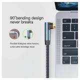 Nanxudyj AUX Cord 6ft,3.5mm Stereo Audio Cable 90 Degree Nylon Braided 3.5mm Male to Male Stereo Aux Cables Right Angle TRS Cable Portable Compatible for Headphone, car,Tablets, Speakers