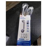 TAILI Shower Grab Bar Glow in The Dark, 2 Pack 16.8 in Grab Bars for Bathtubs and Showers, Shower Handle Shower Rail for Seniors and Elderly,Bathroom Safety Grip Removable No Drilling Waterproof Black