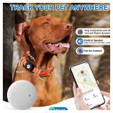 Smart Pet Tracker for Collar - Dog Trackers Pet Location Tracker with Holder, No Monthly Fee, Compatible with Apple Airtag Find My (iOS Only, Not for Android), Anti-Lost Device for Pets, Bag Straps