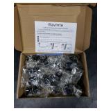 Ravinte 25 Pack Matte Black Kitchen Cabinet Square Knob Single Hole Cabinet Hardware for Dresser Drawer Pulls and Knobs