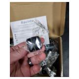 Ravinte 25 Pack Matte Black Kitchen Cabinet Square Knob Single Hole Cabinet Hardware for Dresser Drawer Pulls and Knobs