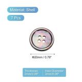 uxcell 5 Pcs Natural Shell Buttons, 4 Hole 20mm Mother of Pearl Buttons for Shirt Clothes Coats Suits Jacket Jeans Skirts Sewing Craft DIY Decoration, Black