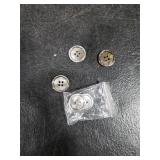 uxcell 5 Pcs Natural Shell Buttons, 4 Hole 20mm Mother of Pearl Buttons for Shirt Clothes Coats Suits Jacket Jeans Skirts Sewing Craft DIY Decoration, Black