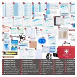 First Aid Kit 340 Piece, Premium Waterproof Hard Shell Medical Kit for Car, Home, Office, Travel, Camping, Sports, Outdoor, School - Emergency First Aid Supplies and Survival Kit