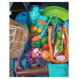 4-in-1 Play Kitchen Sink Toy Set with Running Water, Cutting Food Toys, Montessori Educational Pretend Play for Girls & Boys Ages 3+