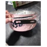 Dog Crate Water Bowl, ShineMe 54oz & 34oz Stainless Steel No Spill Crate Food and Water Bowl, Kennel Bowls Mountable for Medium and Large Dogs, Cats and Pets, Set of 2, PINK (7.1x2.9 & 6.2x2.6