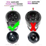[New Model] Replacement 7 Fins Male Blade&24oz Blender Cup Compatible For Nutri Ninja Blender [4 Inch Male 7 Fins Blade]