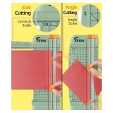 Firbon Morandi A5 Paper Cutter, Straight Small Paper Trimmer with Side Ruler for Scrapbooking Craft, Paper, Coupon, Label, Cardstock