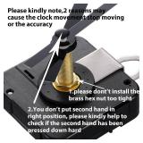 31 mm Quartz Clock Long Movement DIY Clock Repair Kit (Black)