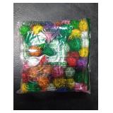 Jeffdad 100 Pcs Glitter Pom Pom Balls 1 inch, Assorted Sparkle Glitter Pom Poms Balls for Arts Craft Soft and Fluffy Craft Pompoms for Crafts DIY Decorations Multicolored