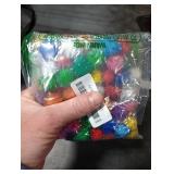 Jeffdad 100 Pcs Glitter Pom Pom Balls 1 inch, Assorted Sparkle Glitter Pom Poms Balls for Arts Craft Soft and Fluffy Craft Pompoms for Crafts DIY Decorations Multicolored