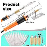 Honoson 19 Pieces Electric Hot Knife Cutter Tool, Multipurpose Hot Knife Stencil Cutter with Metal Stand, 14 Blades, 3 Chuck Sleeves for Cutting Carving(Orange)