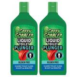 Green Gobbler Liquid Toilet Plunger | Clog Remover | Safe for Toilets and Septic | 2 Pack