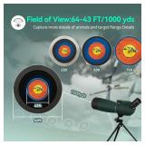 SVBONY SV28 Spotting Scopes with Tripod, Angled 25-75x70mm Spotter Scope with Phone Adapter, Waterproof Fogproof Spotting Scope for Bird Watching, Target Shooting, Wildlife Viewing