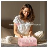 BEDELITE Valentine Day Fleece Decorative Blanket - 3D Jacquard Pink Throw Blankets for Women