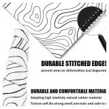 TEDNETGO Extra Large Mouse Pad, Gaming Mouse Pad, Waterproof Extra Large Mousepad with Stitched Edges, Non-Slip Base Keyboard Pad for Gamer, Office & Home, 31.5 x 15.8, Black Lines