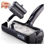 ChomChom Roller Pet Hair Remover Original Size Reusable Lint Roller for Cat & Dog Hair on Furniture, Couch, Carpet, Car, Rugs & Bedding Portable, Eco-Friendly (Black)